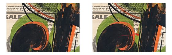 Dollar Sign newspaper image: Interrupted and Missing Linework