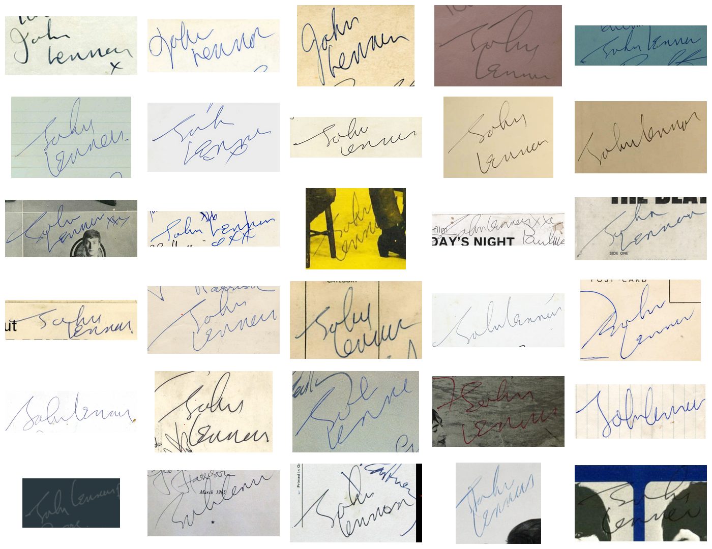 John Lennon signature study: Evolution and Examination of John Lennon's Signature
