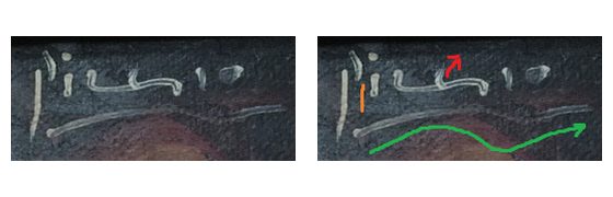 Dual Reflection: Q2. Front inscription in the upper-right corner