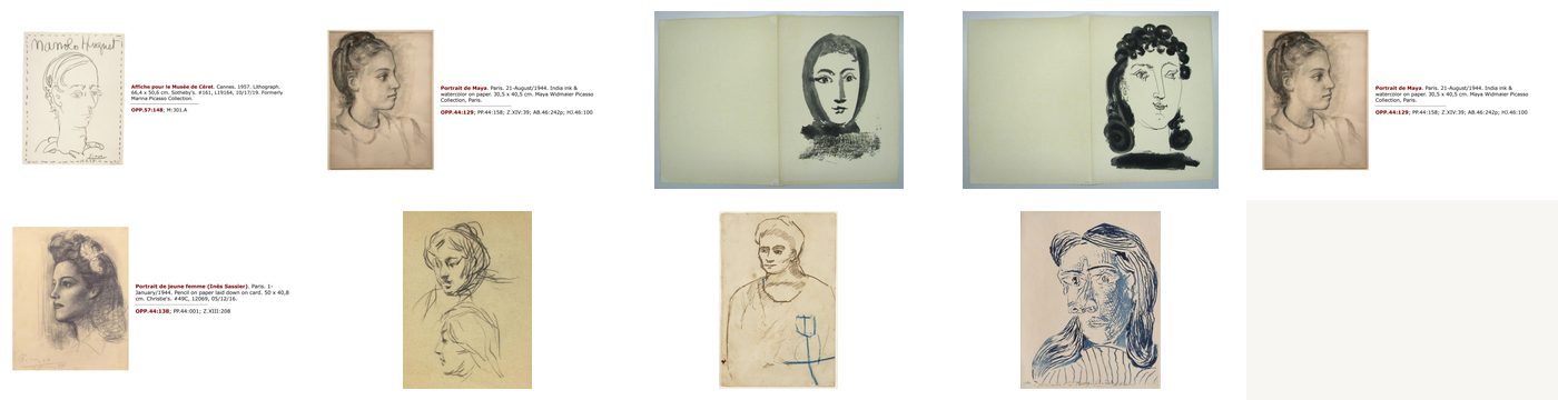 Picasso inscription study: Catalogue Notes