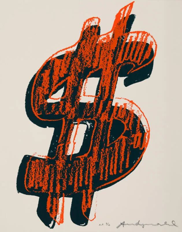 Andy Warhol Dollar Sign newspaper image authentication evidence image 3