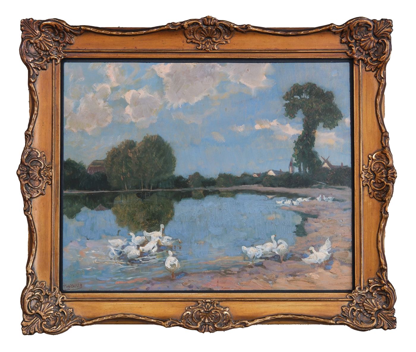Historic & Old Master Cases Paul Harnisch, Geese by a Farm Pond authentication evidence image 1