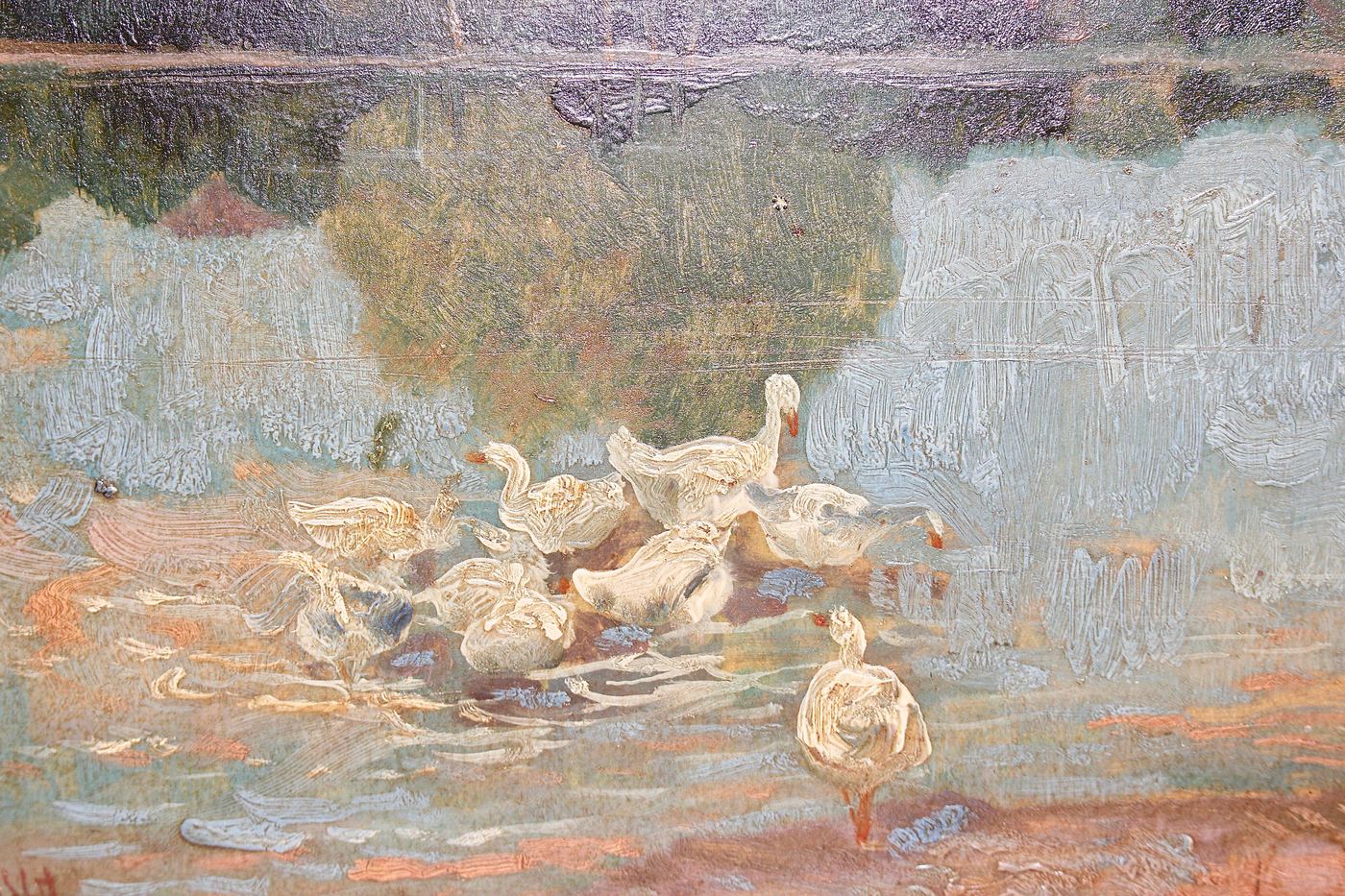 Historic & Old Master Cases Paul Harnisch, Geese by a Farm Pond authentication evidence image 3