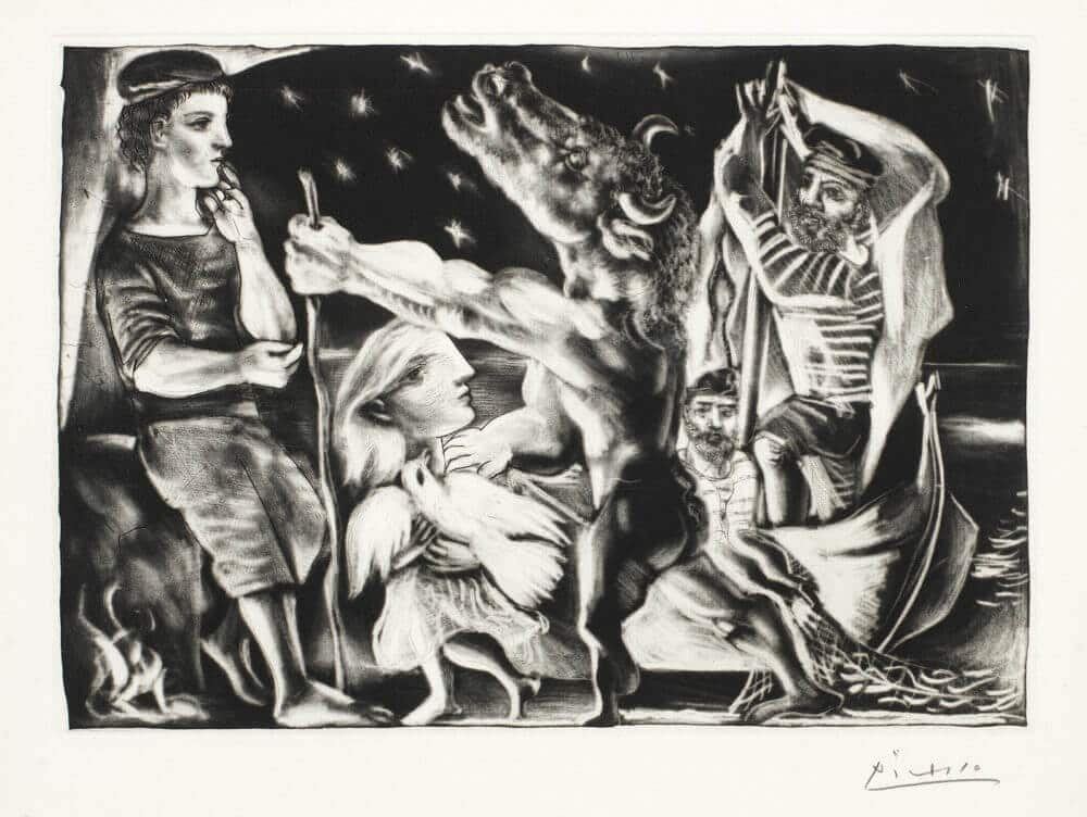 Pablo Picasso Painter and model drawing authentication evidence image 6