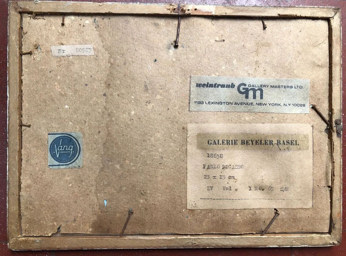 Pablo Picasso Toros y Toreros authentication evidence image 3