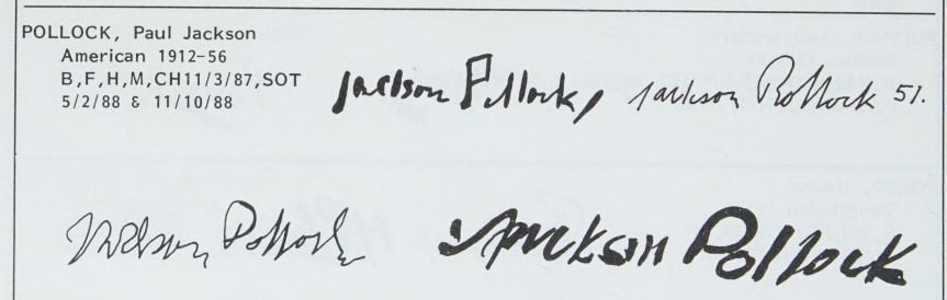 Jackson Pollock Number 1 authentication evidence image 8