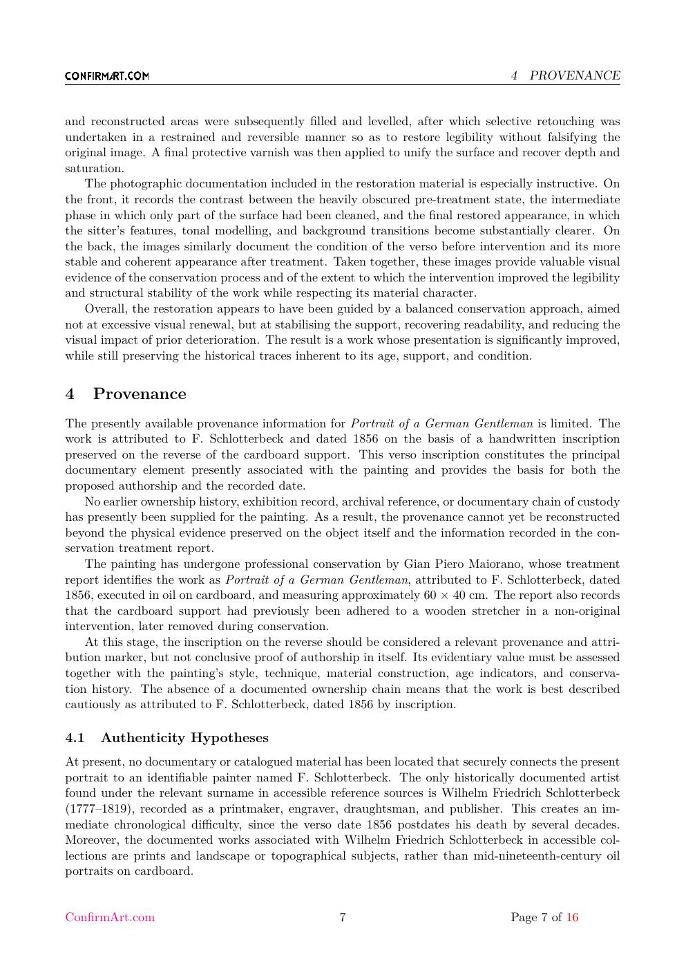 Portrait of a German Gentleman report sample page 7