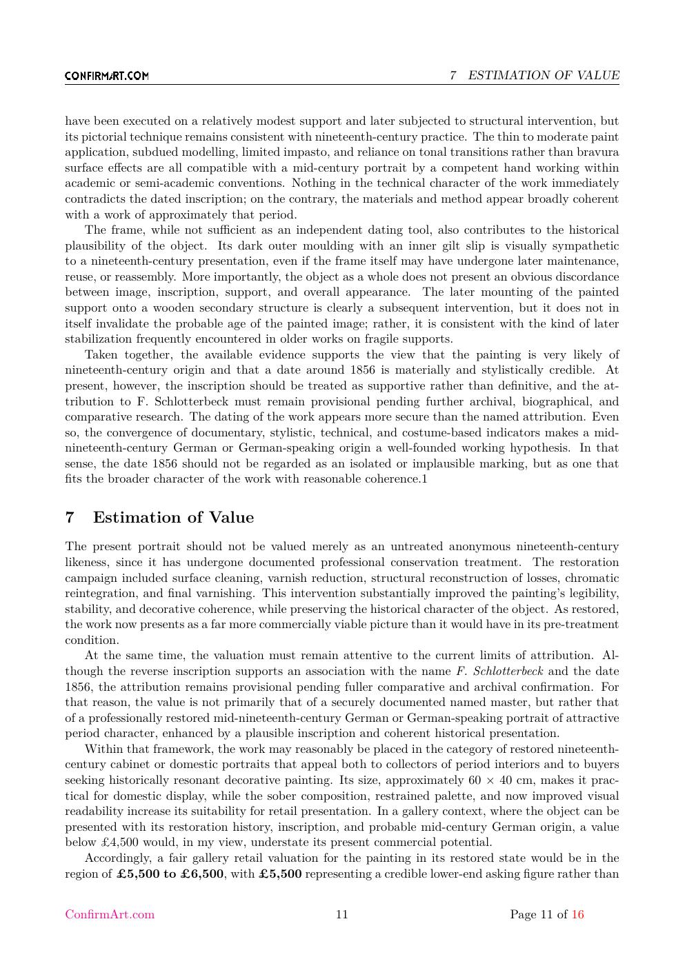 Portrait of a German Gentleman report sample page 11