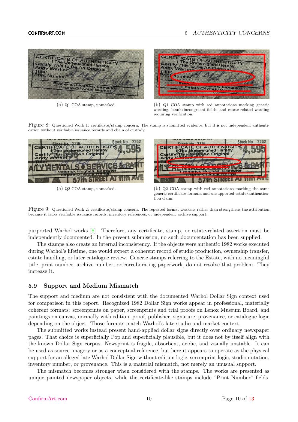 Dollar Sign newspaper image report sample page 10