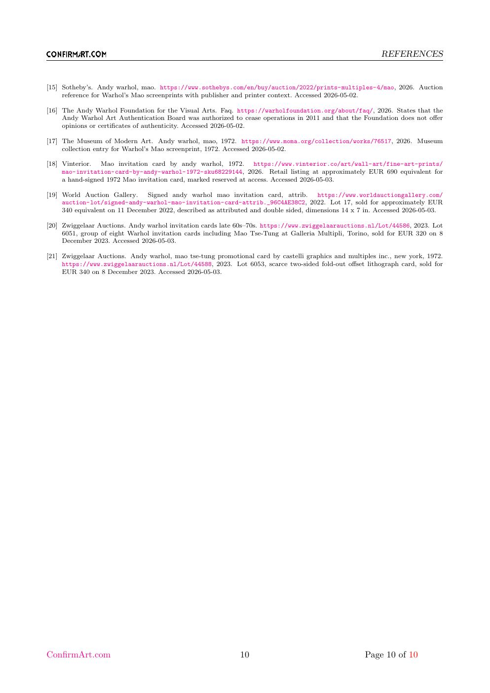 Mao invitation card report sample page 10