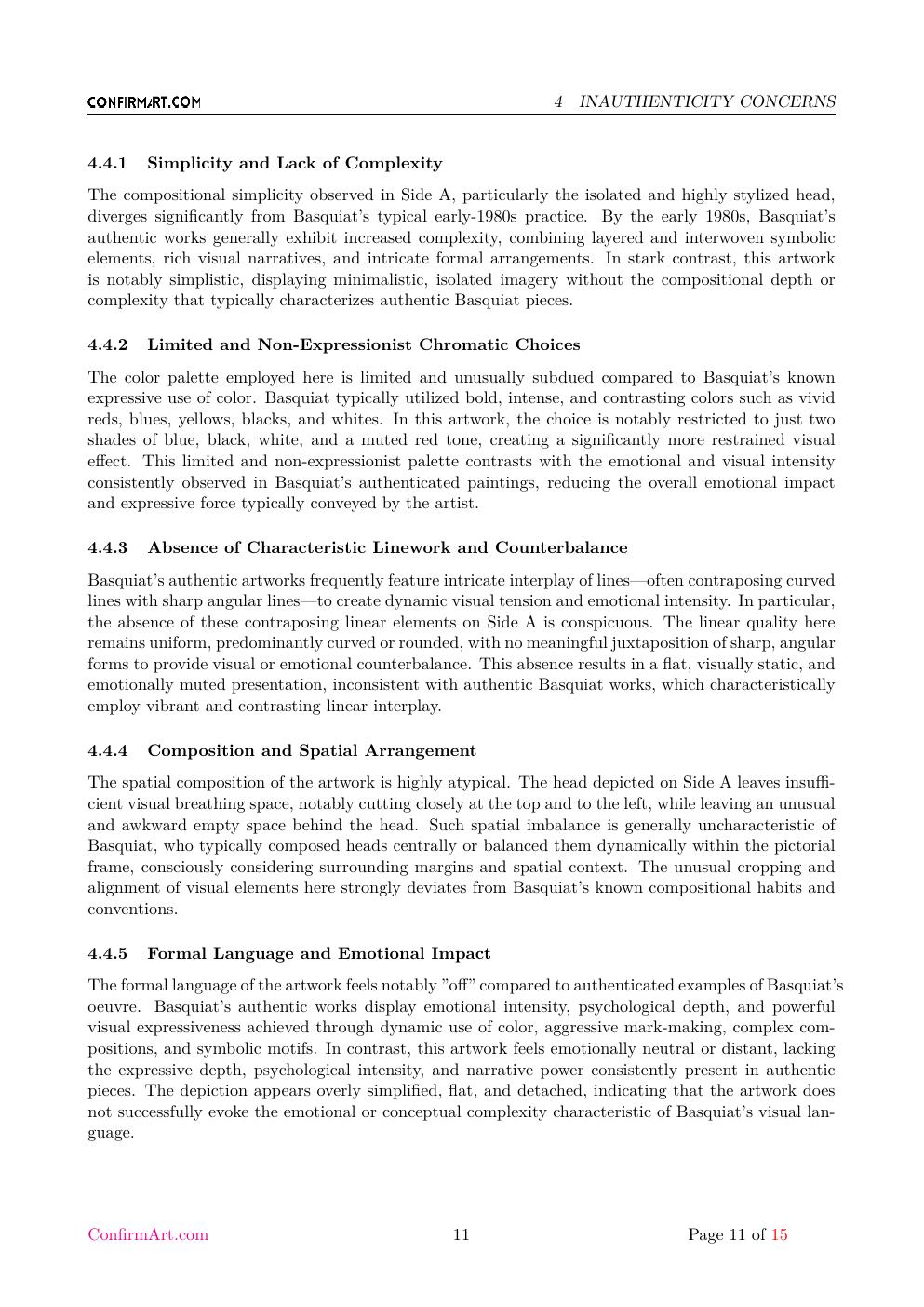 Untitled Basquiat study report sample page 11