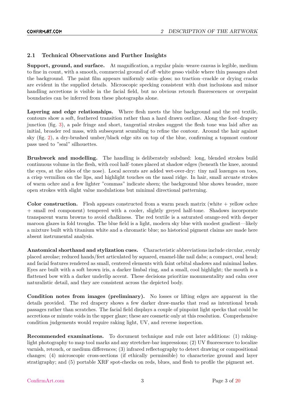 Mujer Desnuda report sample page 3