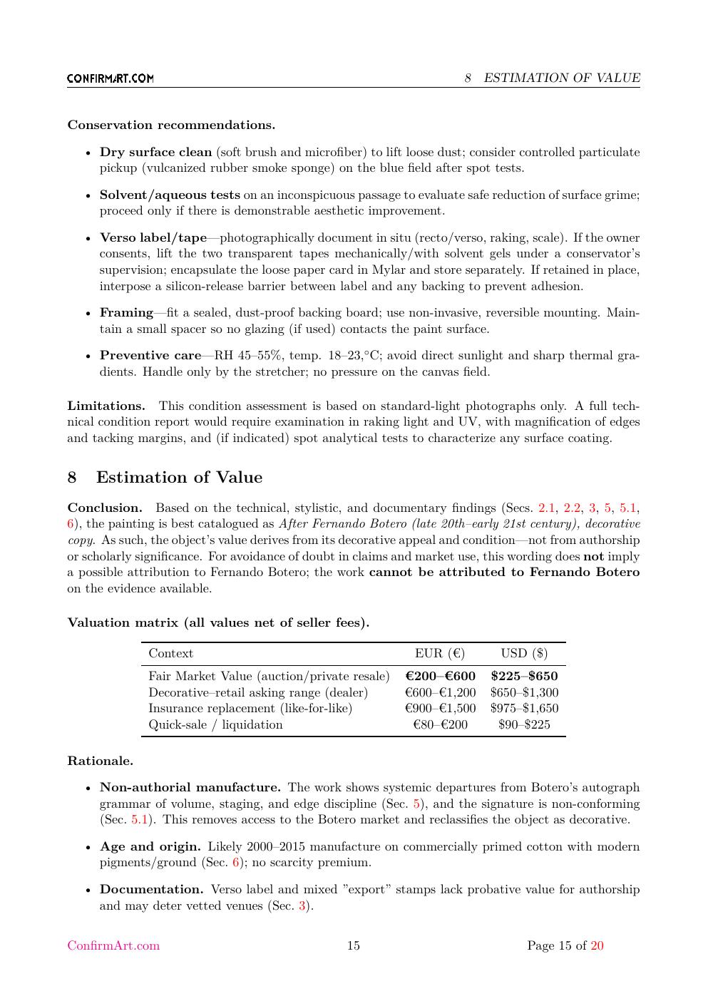 Mujer Desnuda report sample page 15