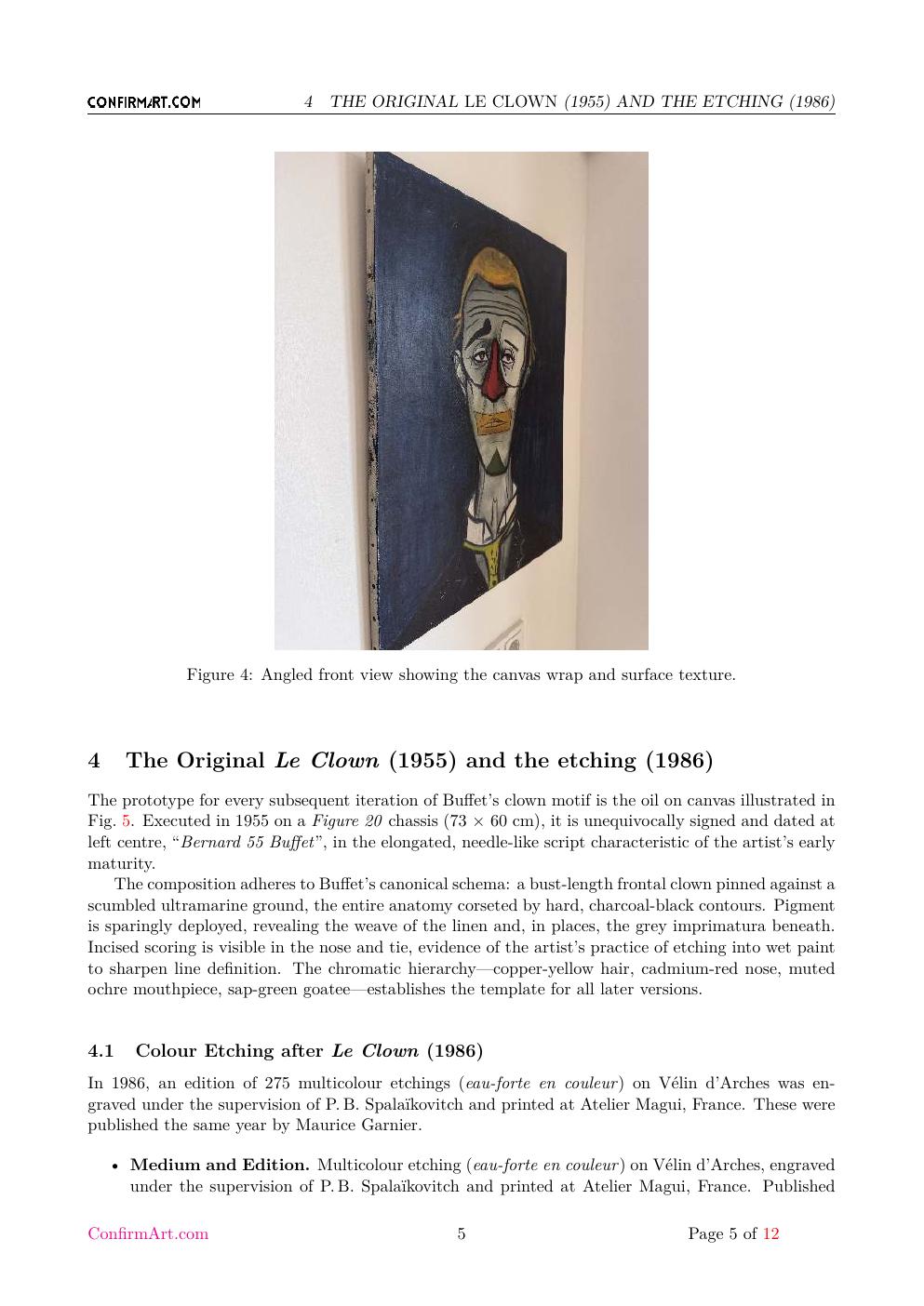 Le Clown report sample page 5