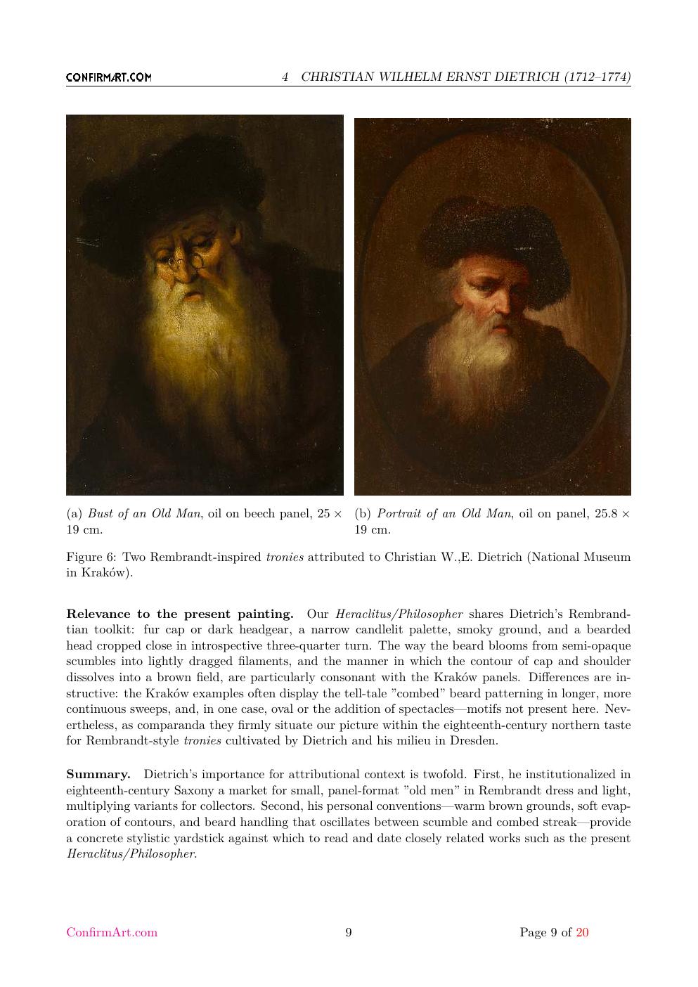 Portrait of an Old Man report sample page 9