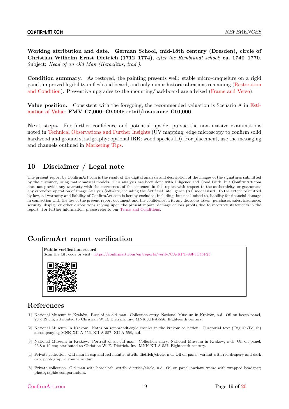 Portrait of an Old Man report sample page 19