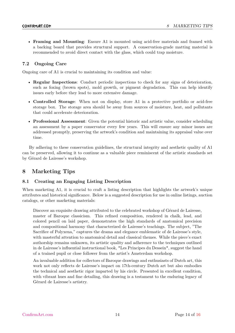 Sacrifice of Polyxena at the Tomb of Achilles report sample page 14