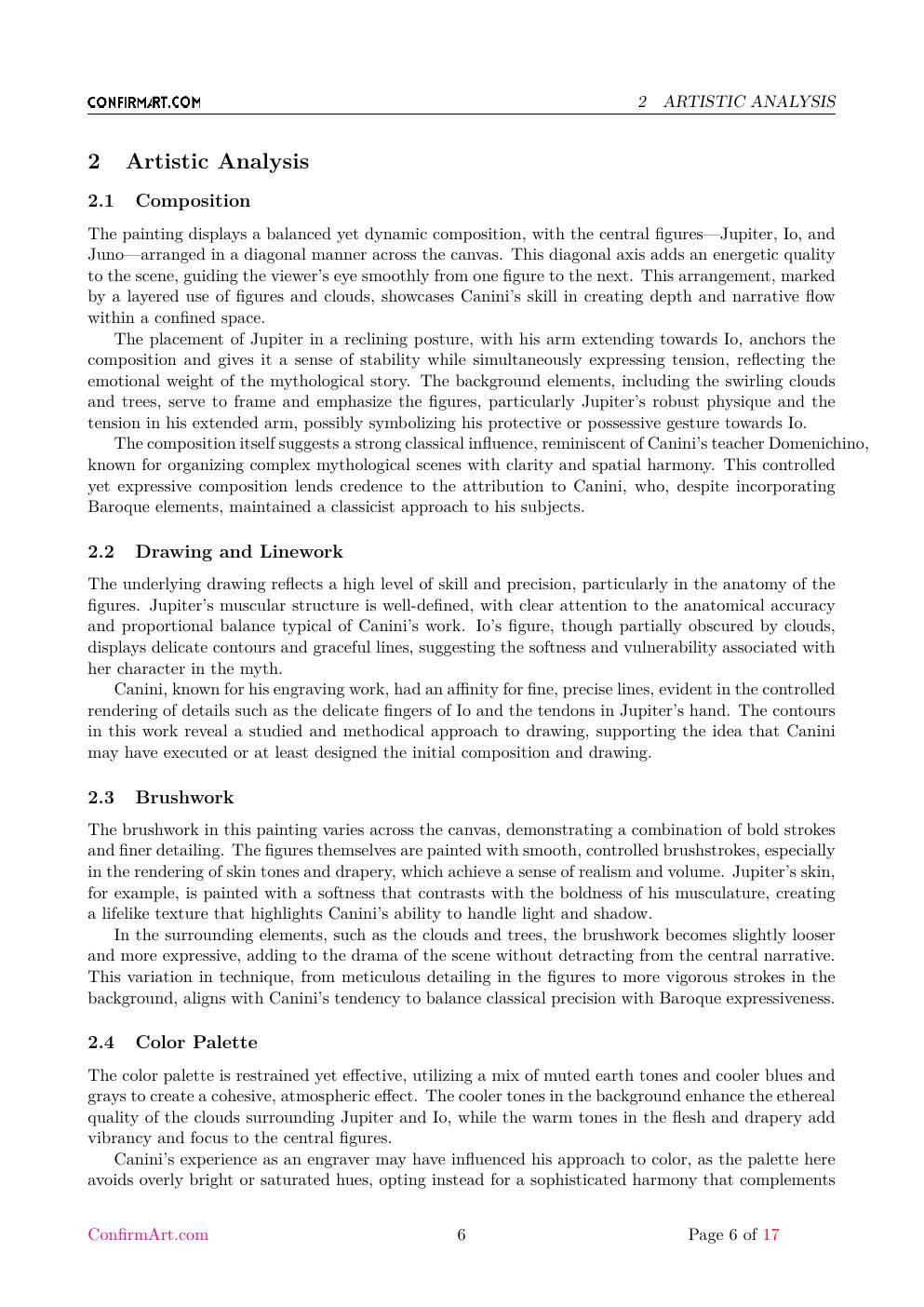 Jupiter, Io and Juno report sample page 6