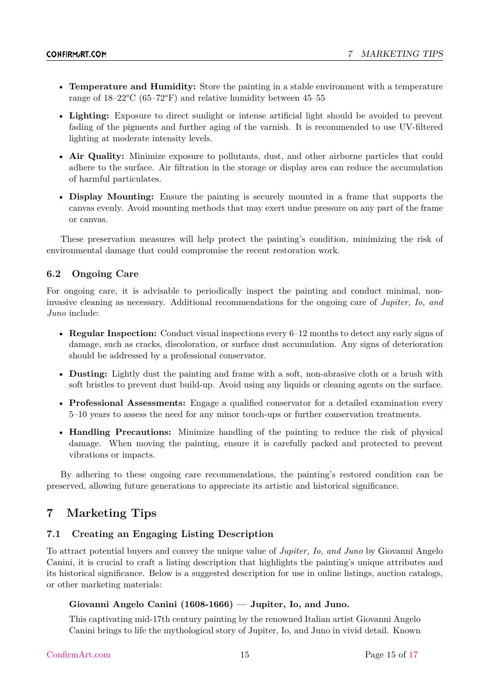 Jupiter, Io and Juno report sample page 15