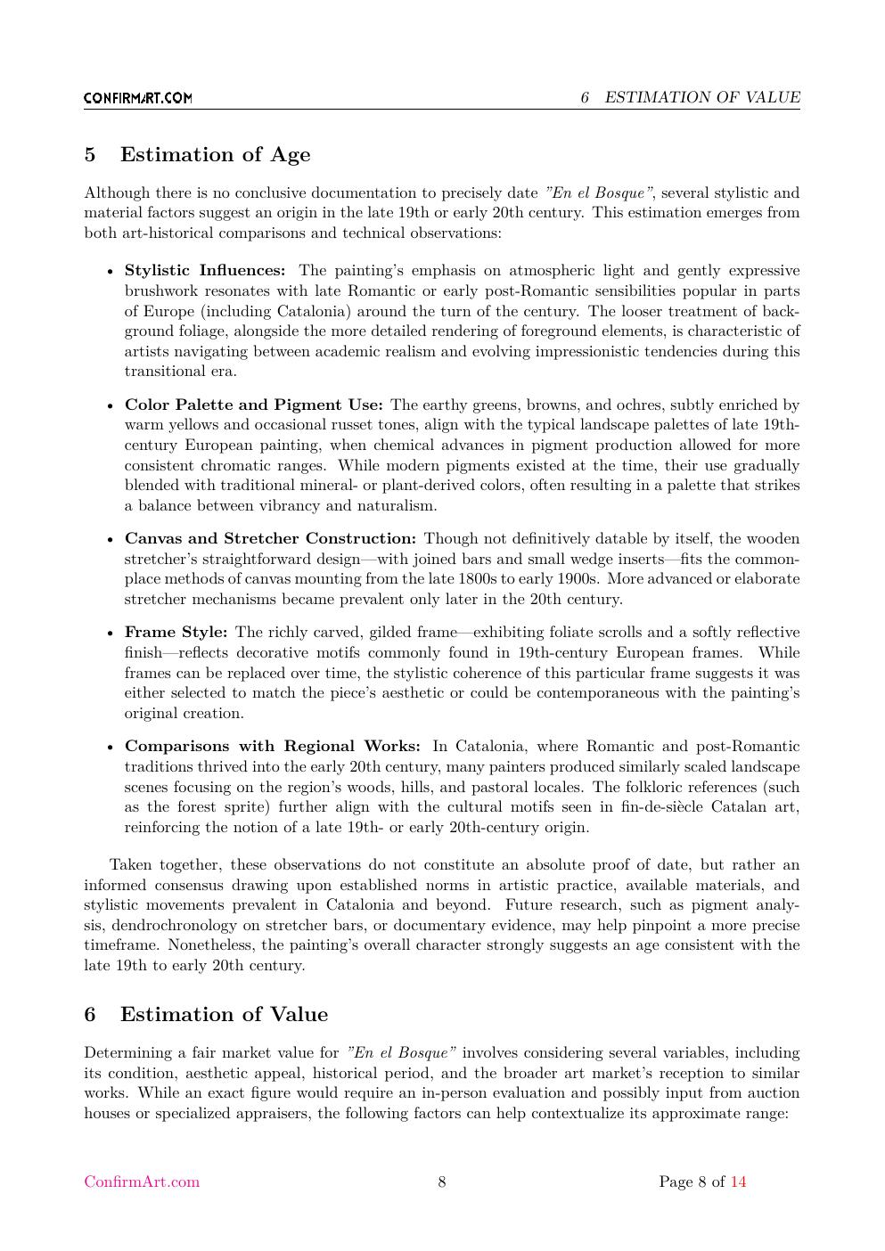 En el Bosque report sample page 8