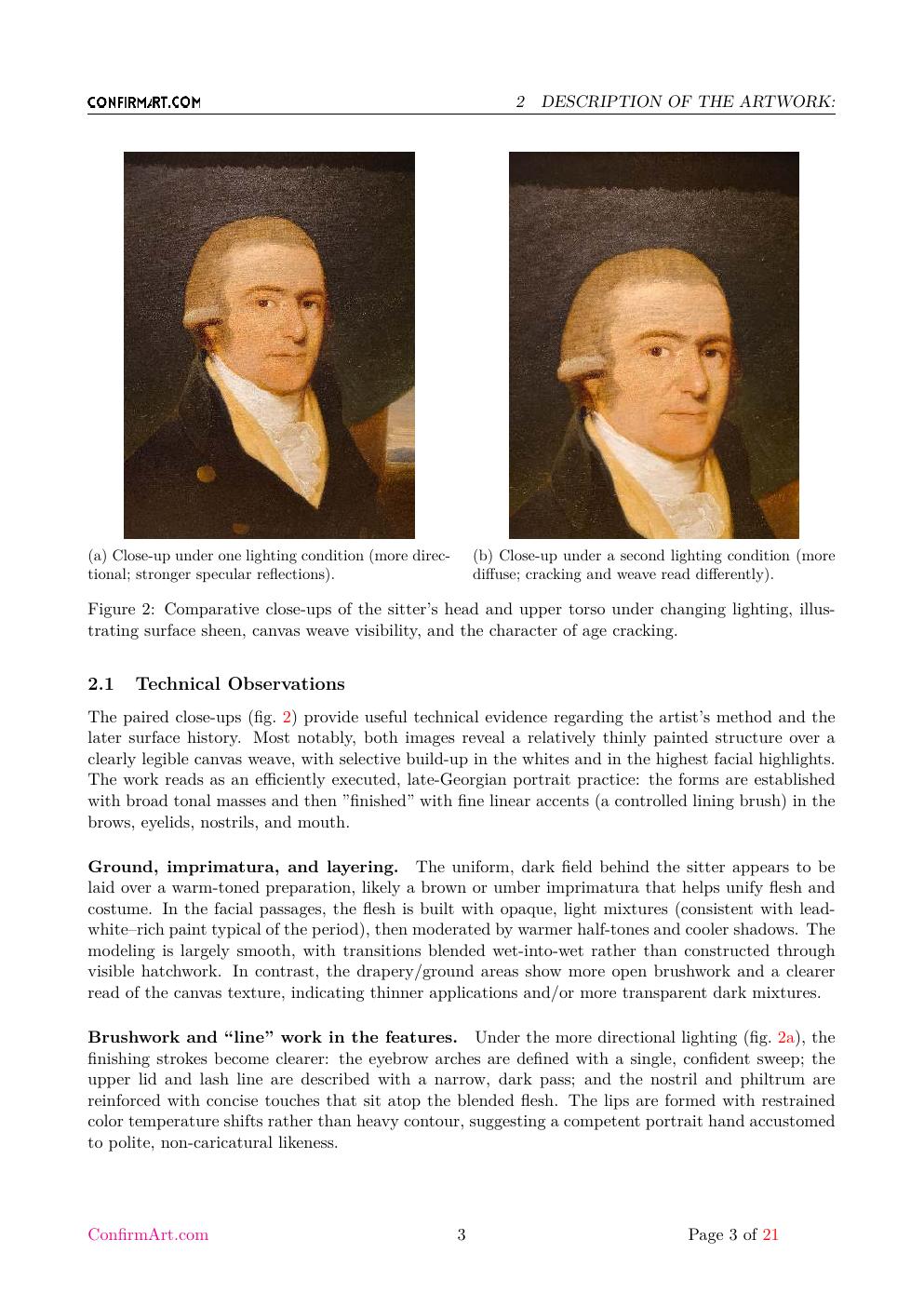 Portrait of an English Gentleman report sample page 3