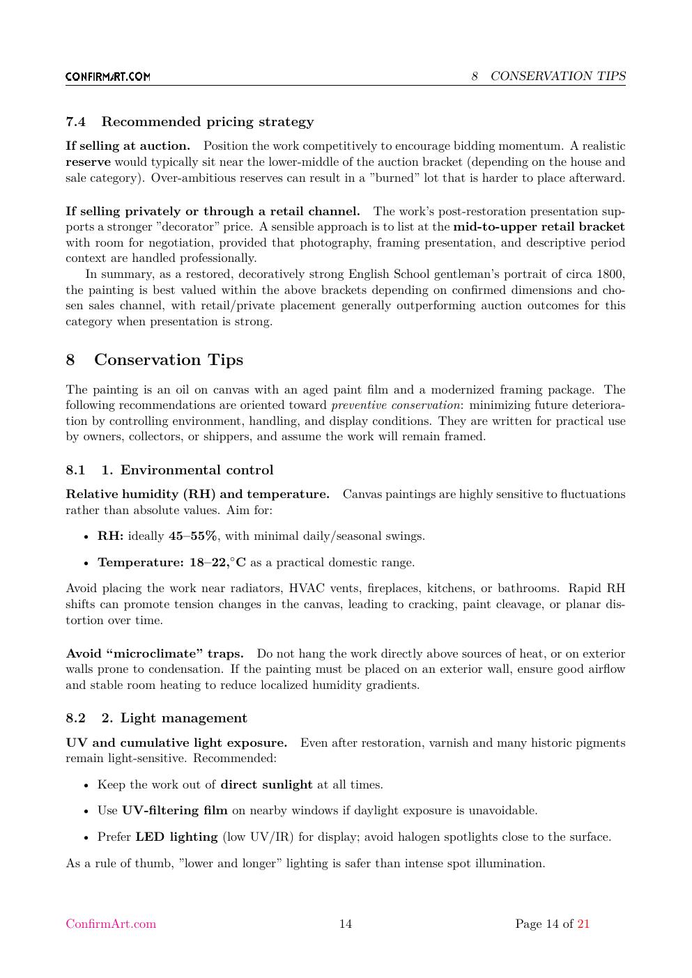 Portrait of an English Gentleman report sample page 14