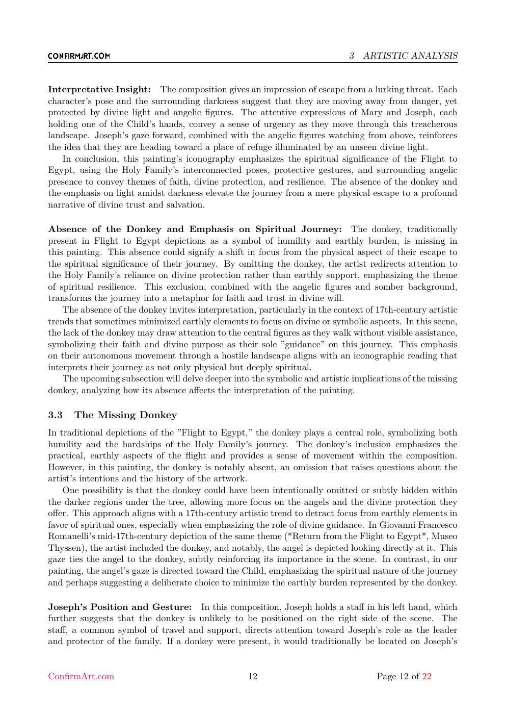 Flight to Egypt report sample page 12