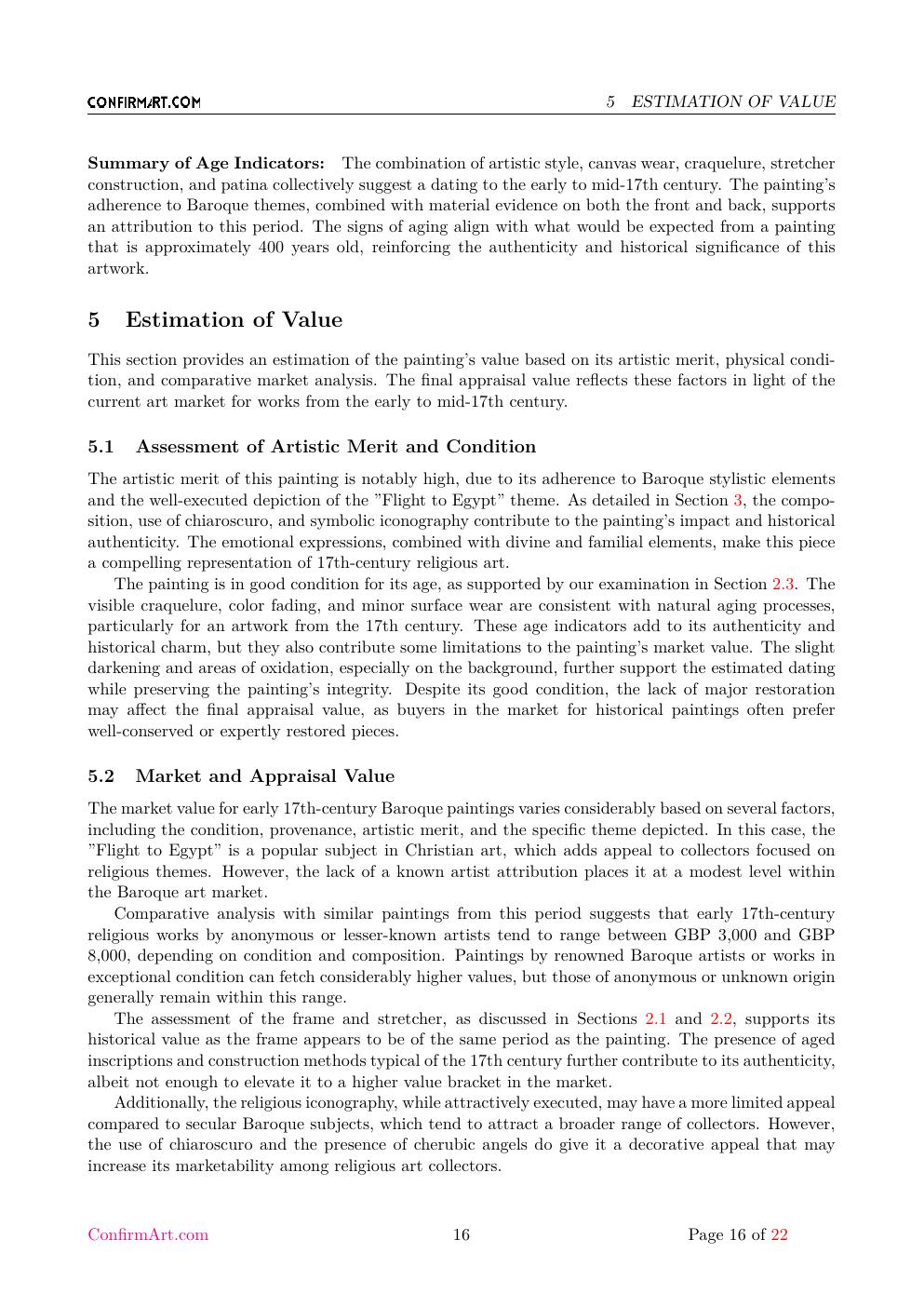 Flight to Egypt report sample page 16