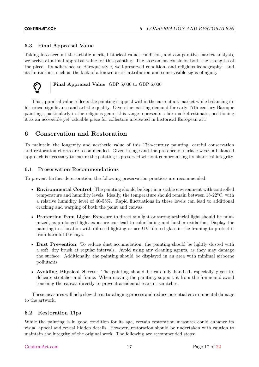 Flight to Egypt report sample page 17