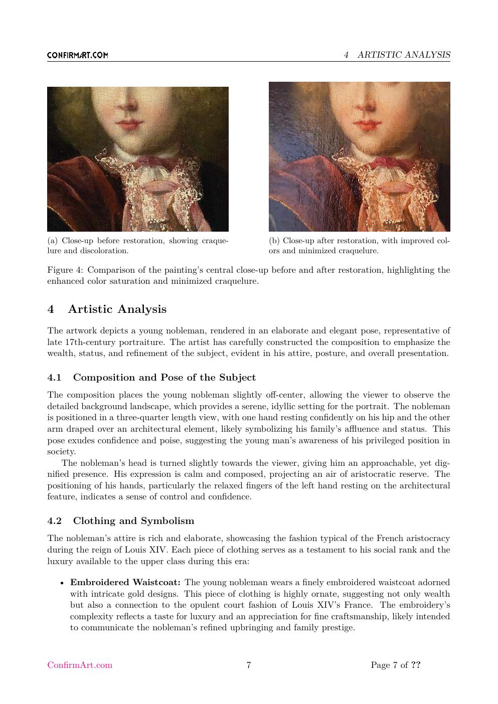 Portrait of a French Nobleman report sample page 7