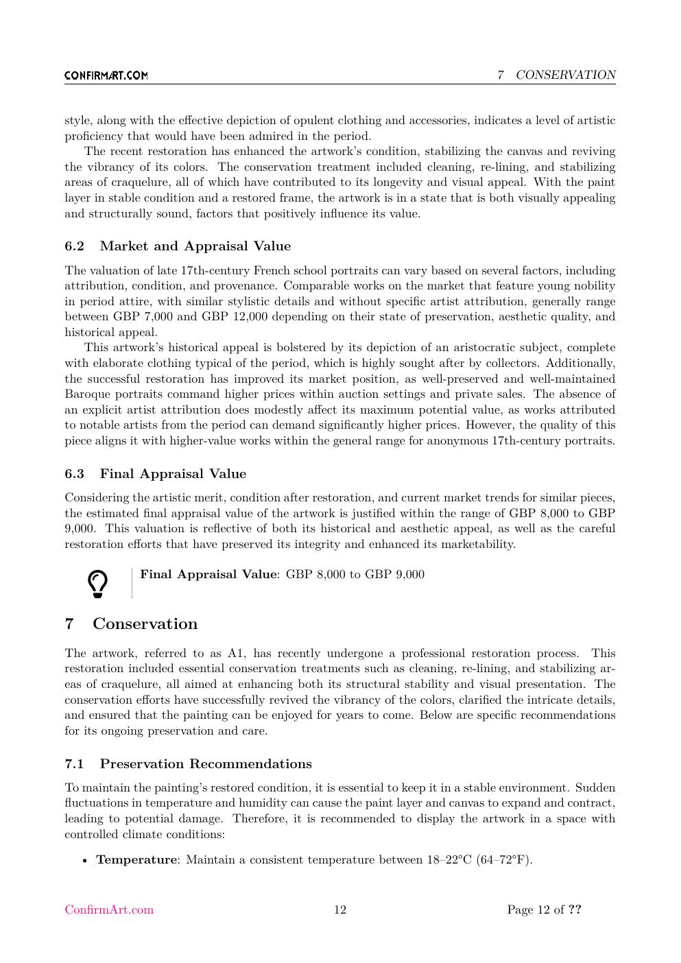 Portrait of a French Nobleman report sample page 12