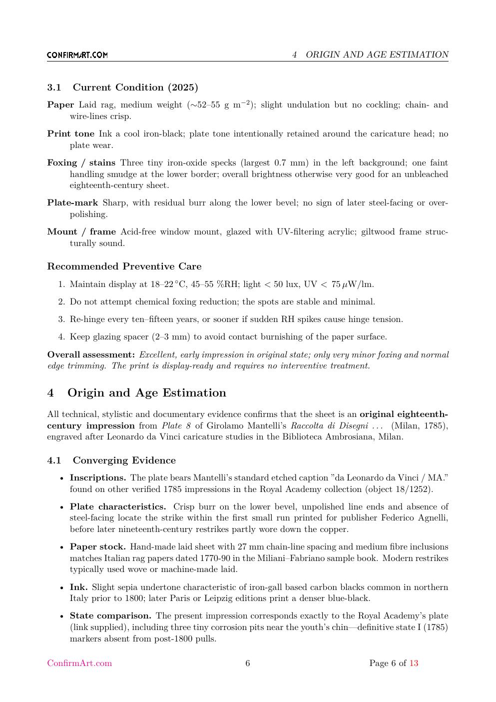 "da Leonardo da Vinci / MA." report sample page 6
