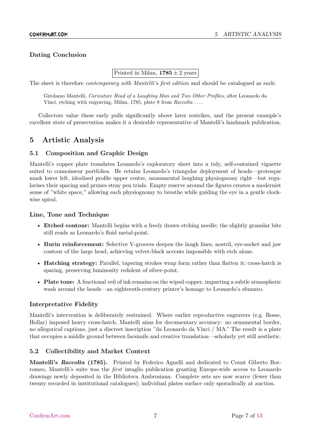 "da Leonardo da Vinci / MA." report sample page 7