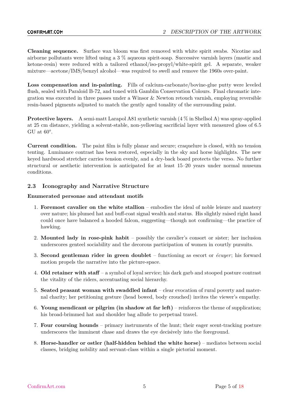 Hunting Party report sample page 5