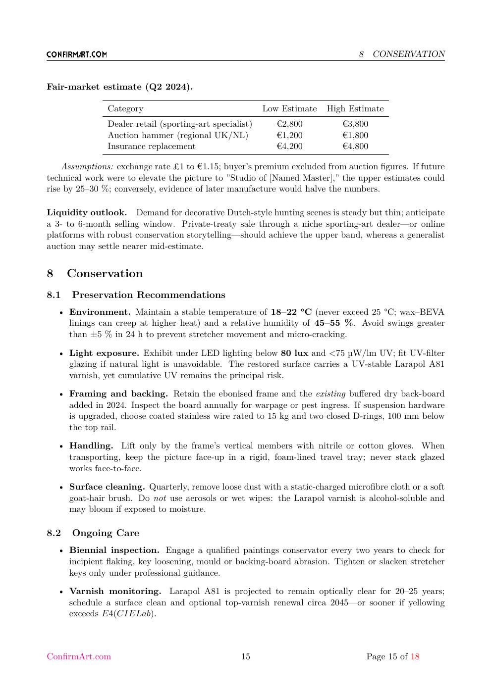 Hunting Party report sample page 15