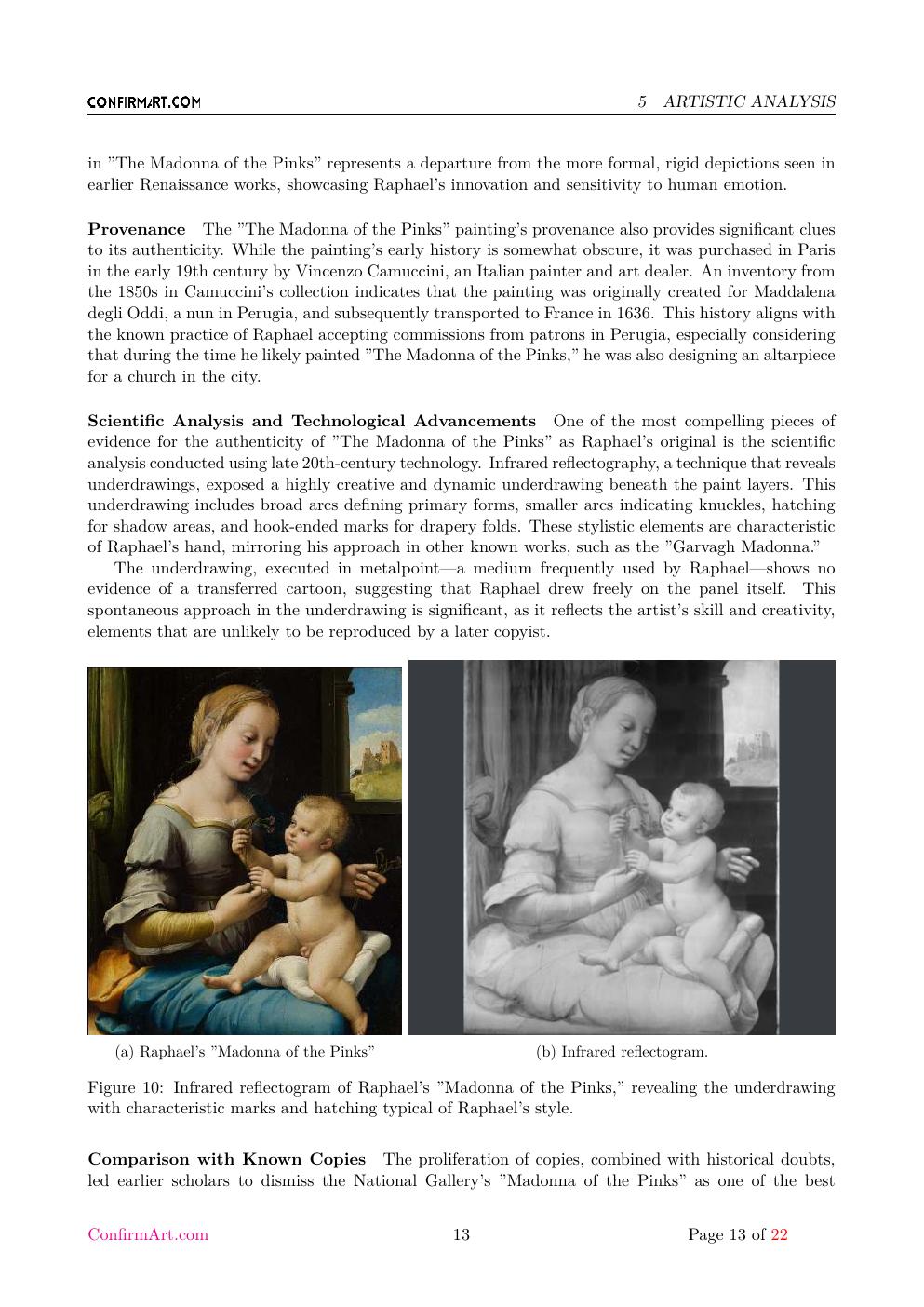 The Holy Family report sample page 13