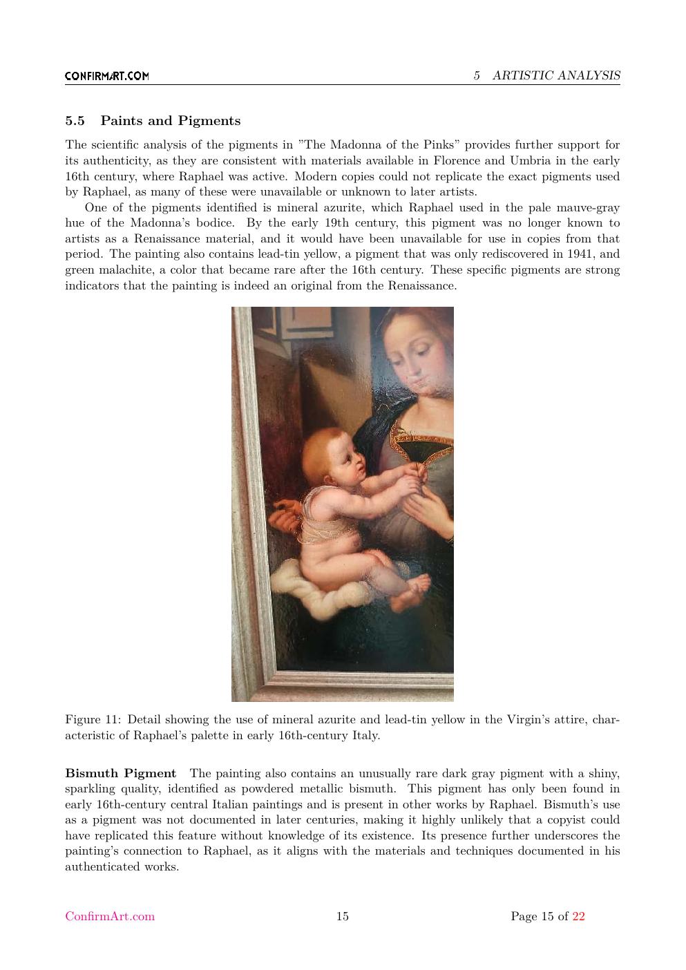 The Holy Family report sample page 15