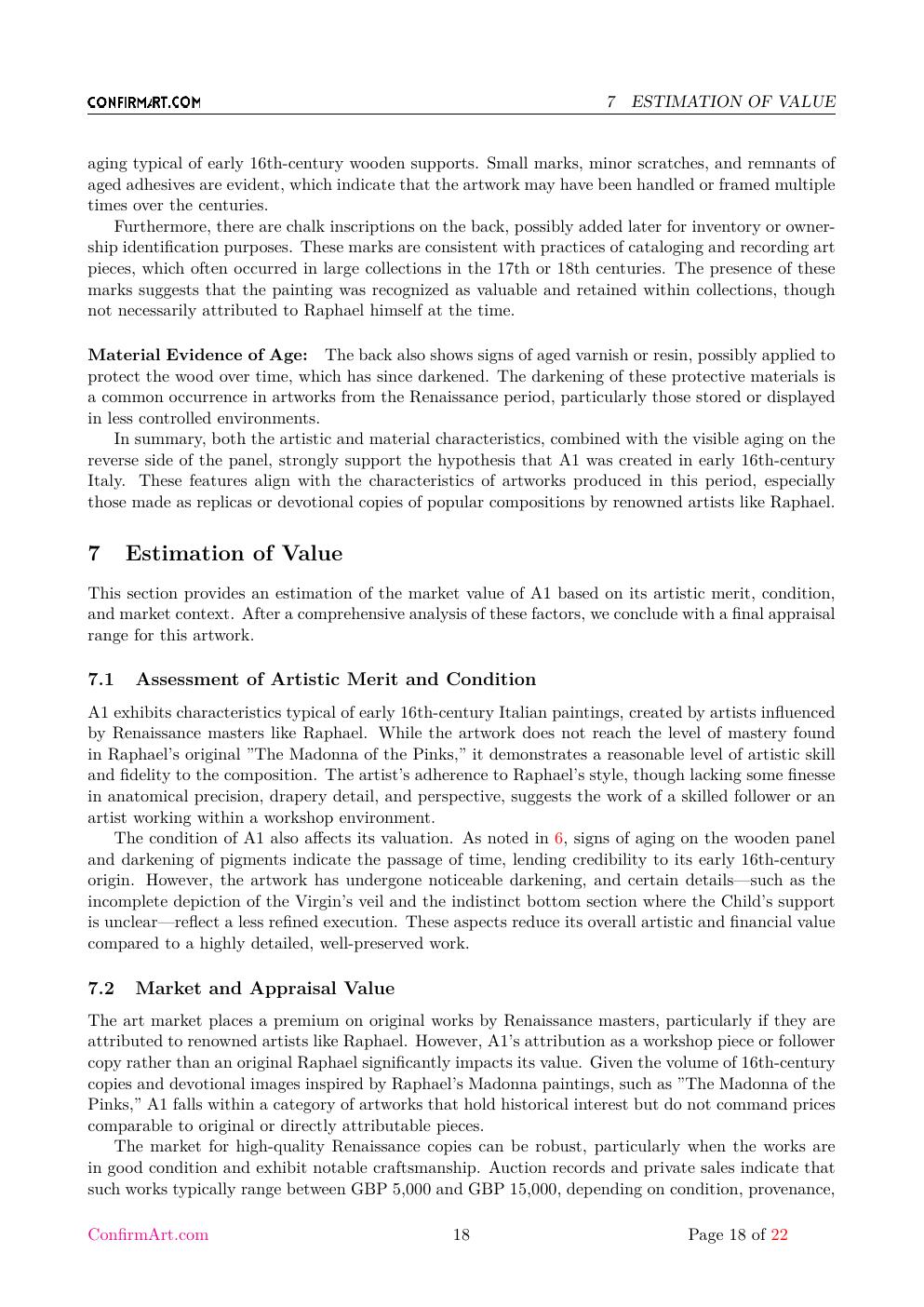 The Holy Family report sample page 18