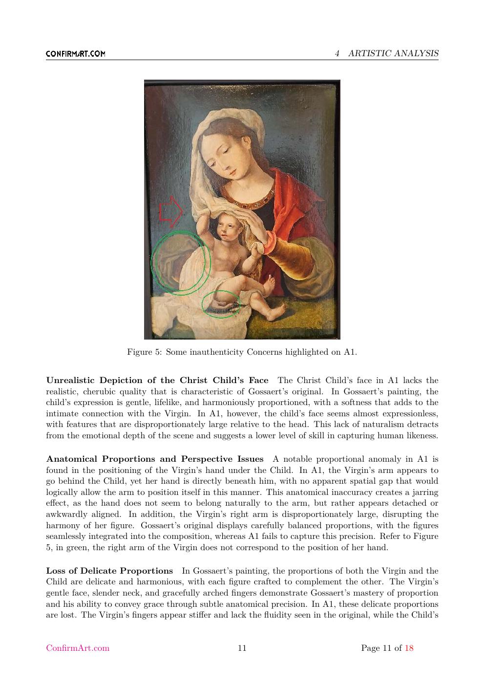 Madonna and Child report sample page 11
