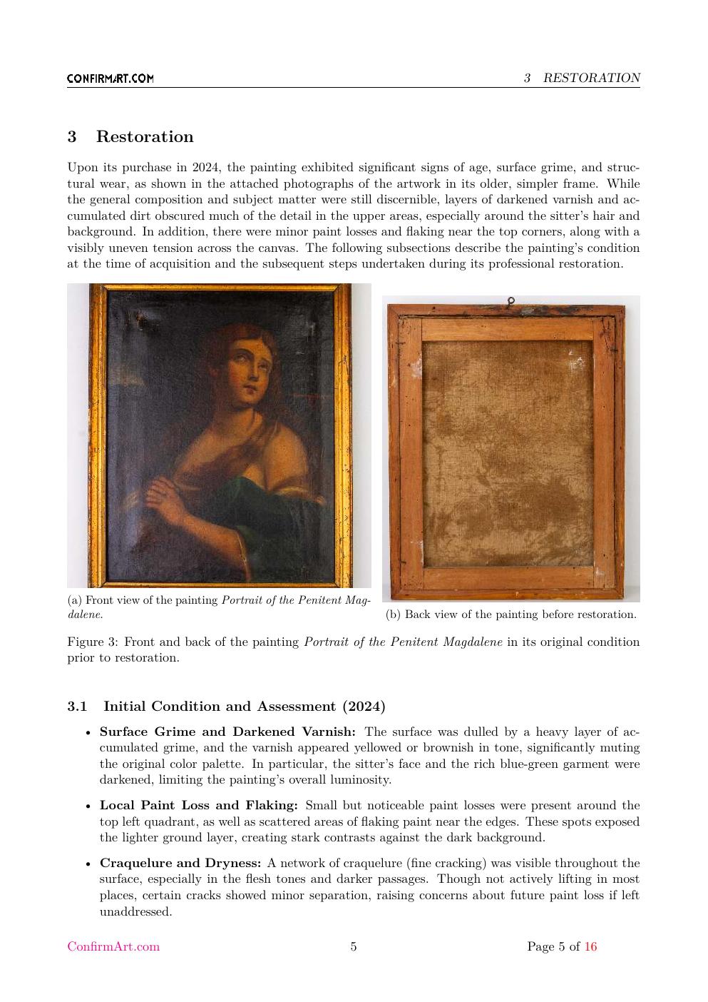 Penitent Mary Magdalene report sample page 5