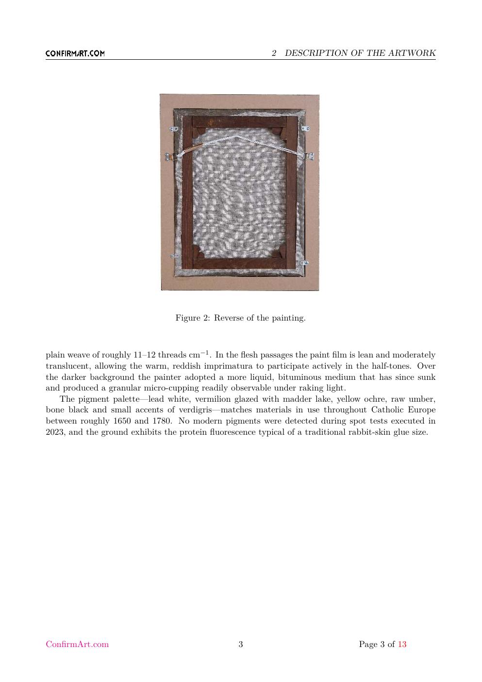 Martyrdom painting report sample page 3