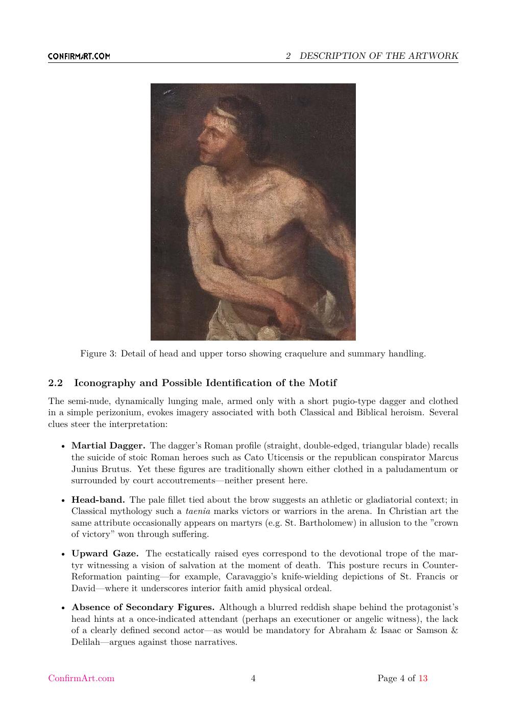 Martyrdom painting report sample page 4