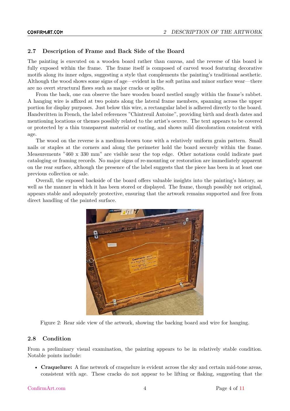 Landscape painting report sample page 4