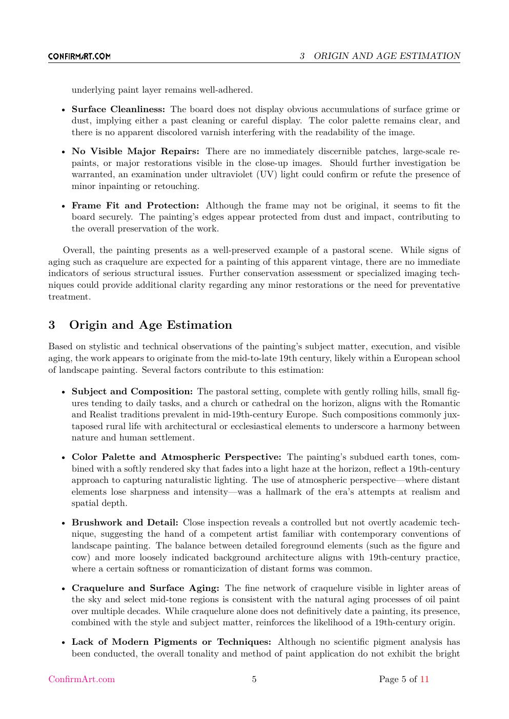 Landscape painting report sample page 5