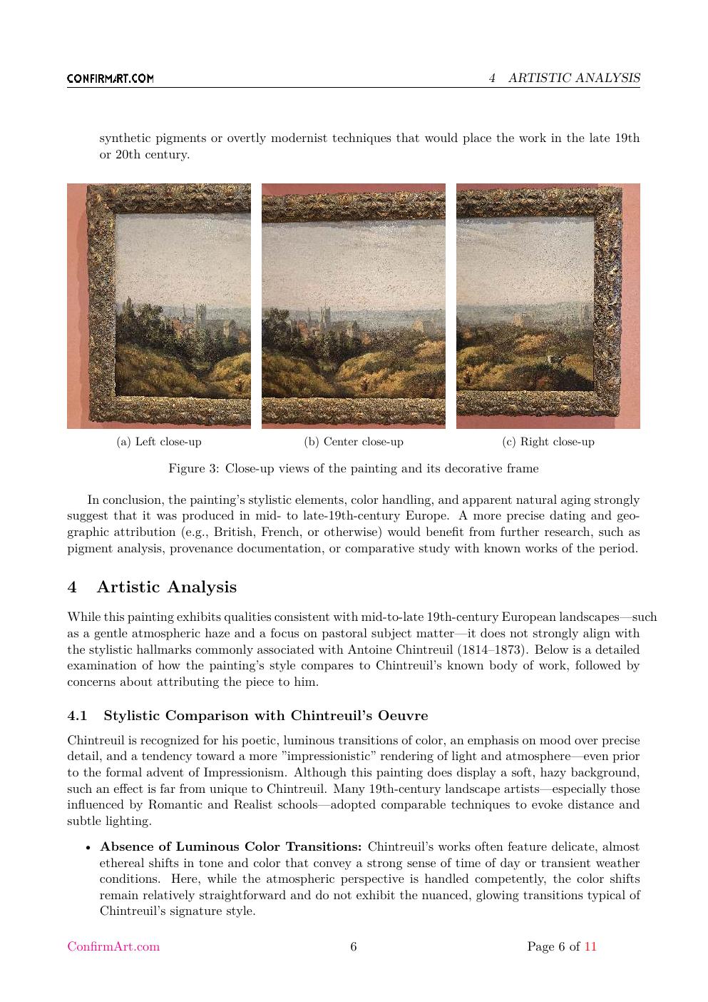 Landscape painting report sample page 6