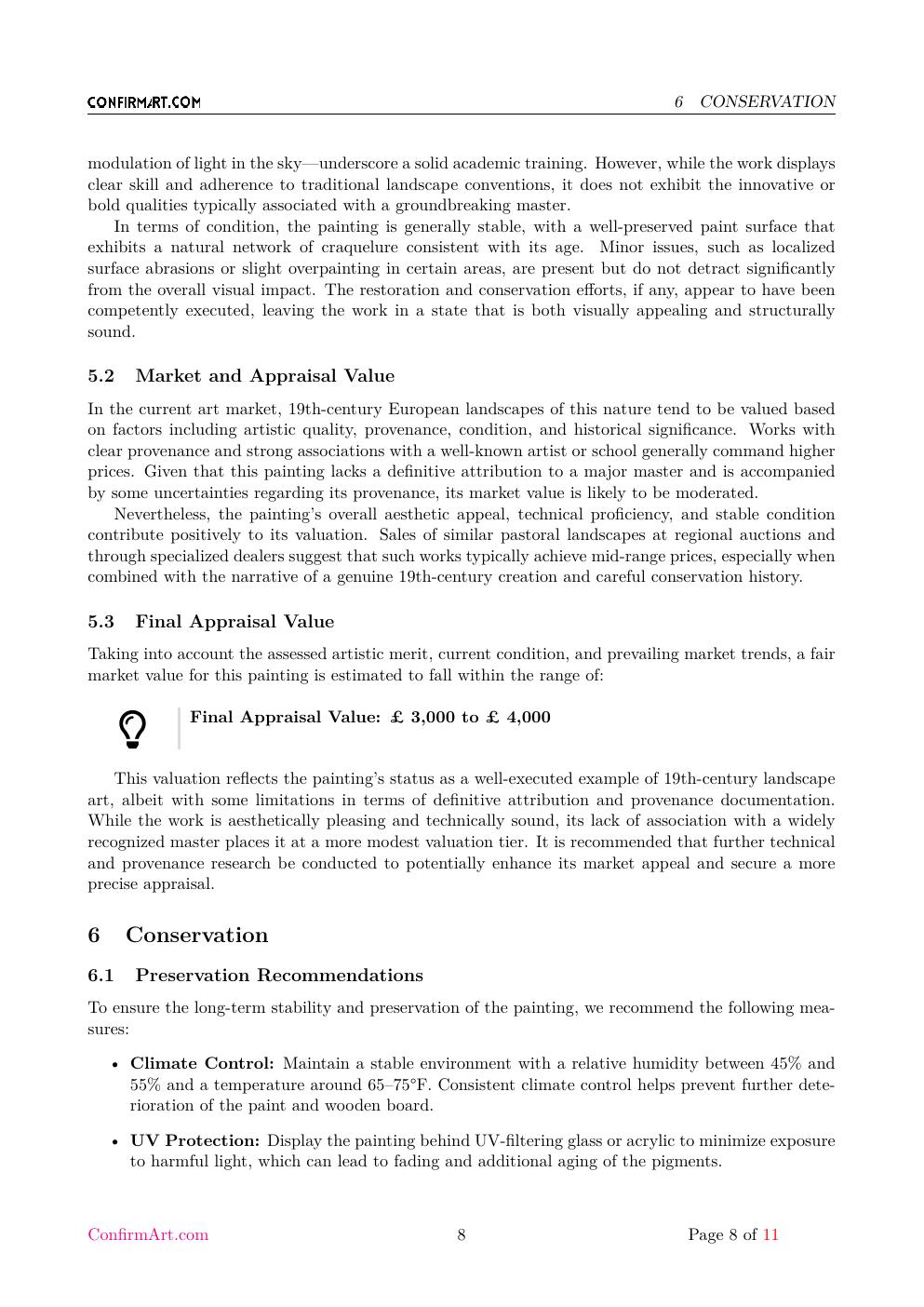 Landscape painting report sample page 8