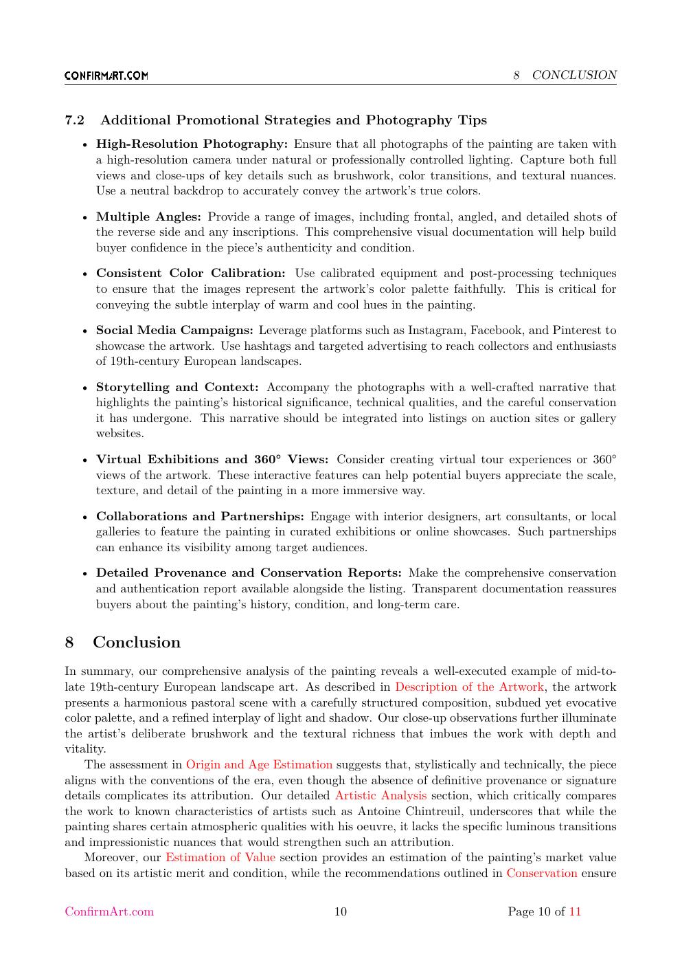 Landscape painting report sample page 10