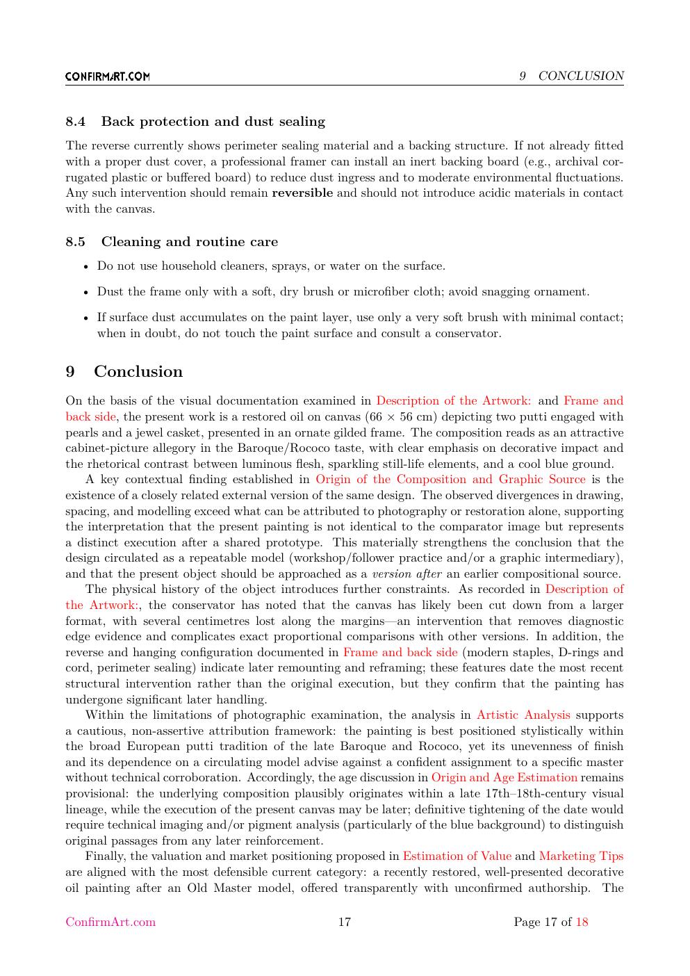 Putti Angels report sample page 17