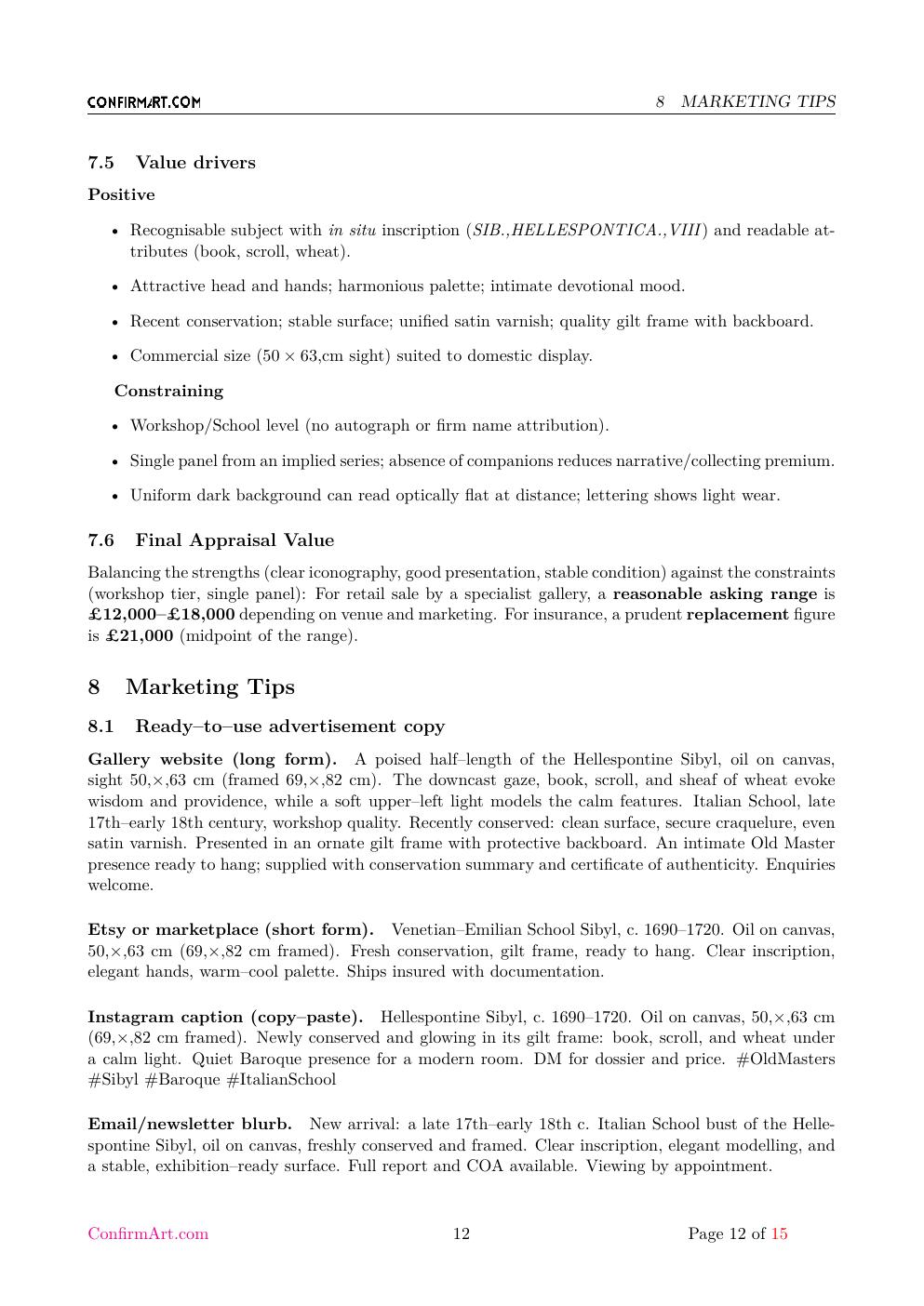 Sibila report sample page 12