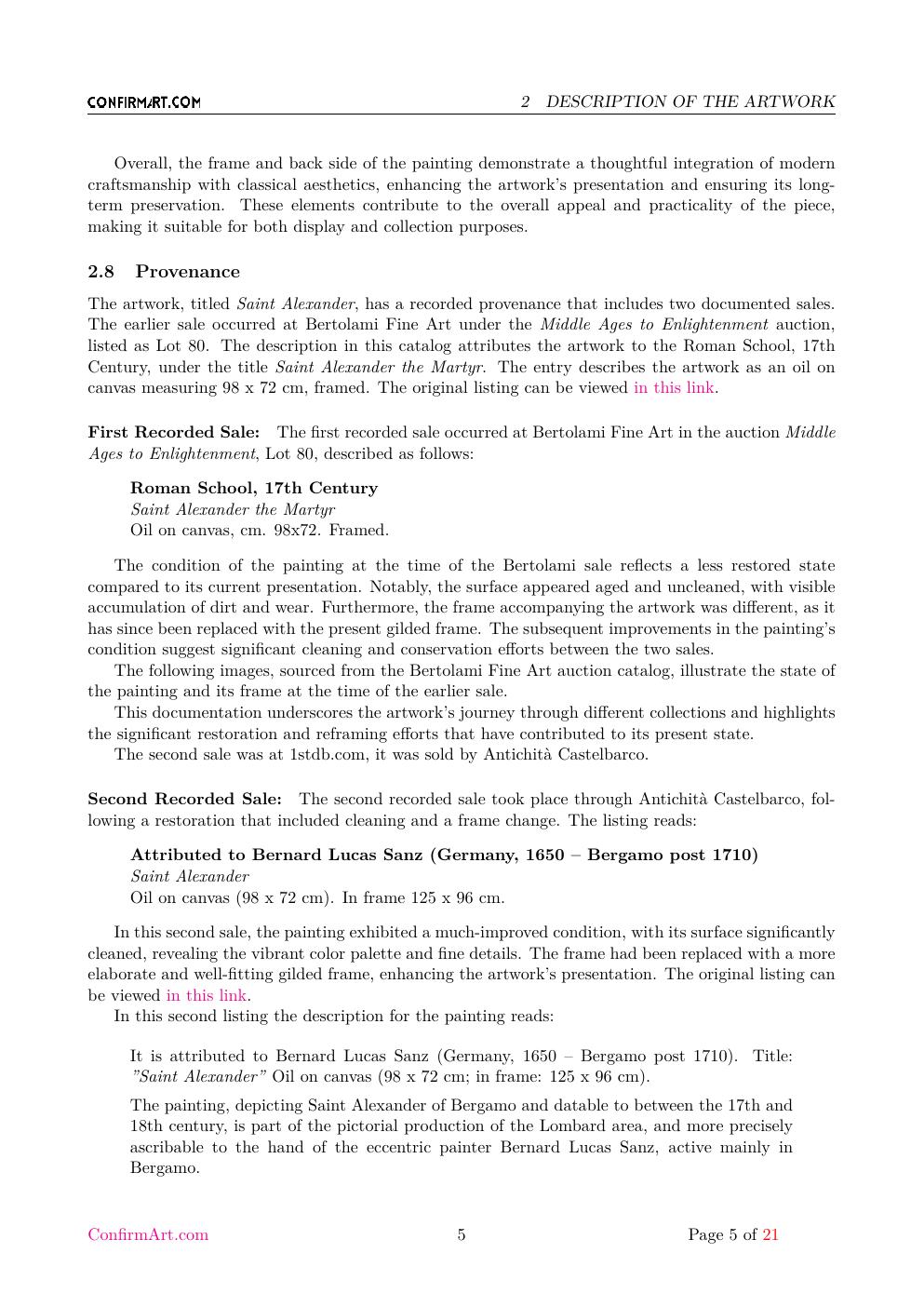 St Alexander report sample page 5
